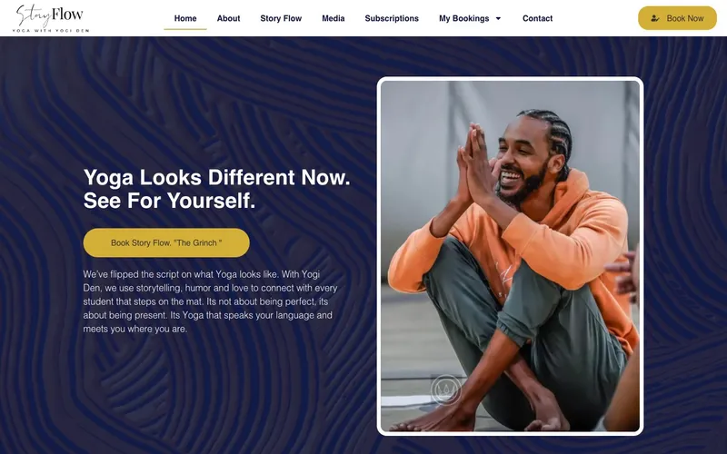 Story Flow with Yogi Den website, built by Spencer Taylor